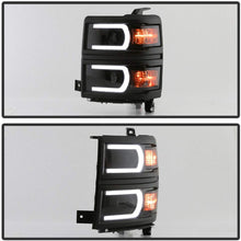 ACANII - For Black Smoke 2014-2015 Chevy Silverado 1500 LED Light Tube Headlights Headlamps Driver + Passenger Side