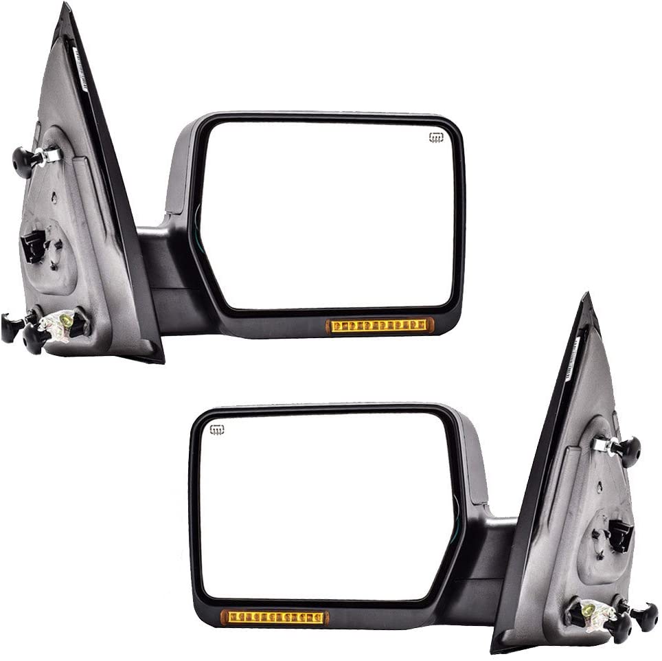 DEDC Left Driver Side Power Heated with Front Turn Signal Light Towing Mirrors for 2004-2006 Ford F150 Series