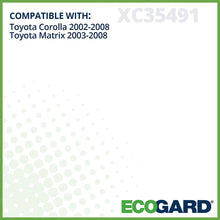 ECOGARD XC35491 Premium Cabin Air Filter Fits Toyota Corolla 2002-2008, Matrix 2003-2008