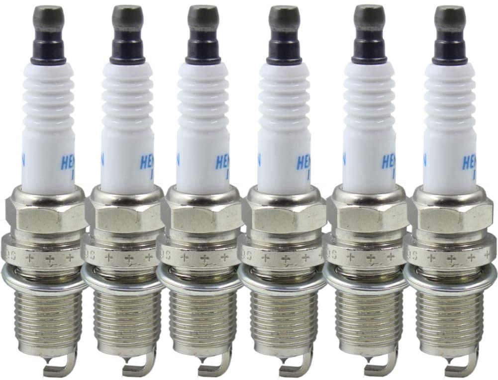 Henbrs Iridium Spark Plugs High Performance Replacement LR005253 IFR5N10 (7866) For Land Rover LR3 Range Rover Sport Pack of 6 (6) (6)