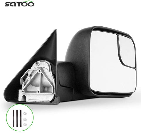 SCITOO Compatible fit for Dodge Towing Mirror Passenger Side Rear View Mirror 1994-2001 for Dodge for Ram 1500 2500 3500 Manual Control Manual Telescoping Manual Folding Feature