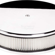 NEW BILLET SPECIALTIES POLISHED ALUMINUM, MEDIUM ROUND AIR CLEANER ASSEMBLY, 10" DIAMETER X 3" TALL
