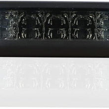 Replacement for 04-12 Chevy Colorado 04-12 GMC Canyon LED High Mount LED 3rd Tail Brake/Cargo Light (Chrome+Smoke)