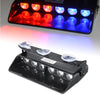 Emergency Dash Lights, 6W Red Blue LED Warning Strobe Lighting 16 Flashing Patterns for Police Car