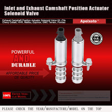 2 PCS Intake & Exhaust Camshaft Position Actuator Solenoid Control Valve 12655420 12655421 917-215 917-216 for GM Chevy Cobalt Malibu G5 G6 HHR Buick Pontiac 2.0L 2.2L 2.4L