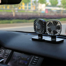 TUTU-C Car office dual purpose 5V Car USB Small Fan 360 Degree Rotation USB Powered Home Fan Black/White (black)