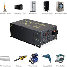 WZRELB 7000W 24V 120V Pure Sine Wave Power Inverter 4 AC Outlets Wired Remote Control,RV, Camping