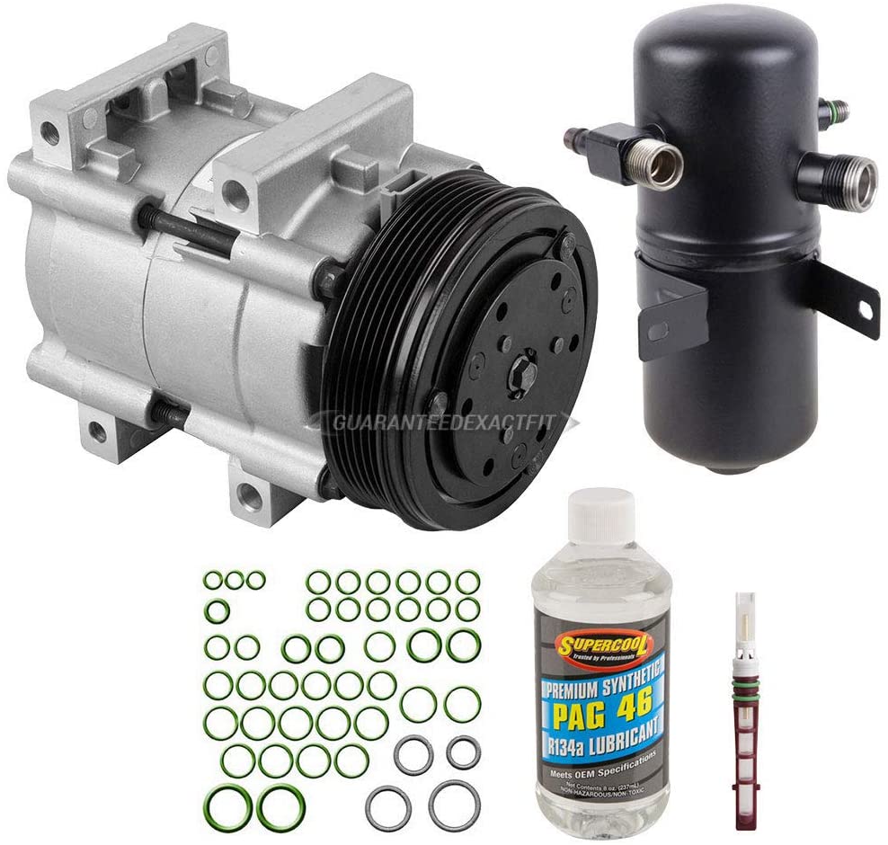 AC Compressor & A/C Kit For Ford F150 F250 F350 F-150 F-250 F-350 & Bronco 5.0L 302ci 5.8L 351ci V8 1994 1995 OBS - BuyAutoParts 60-80213RK New