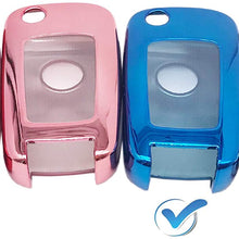 Horande Keyless Remote Holder Skin Protector Jaket TPU Key Fob Cover Case Fit for 2010 2012 2011 2014 Camaro Cruze Equinox Sonic Terrain Key Fob (Pink)