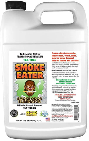 Smoke Eater - Breaks Down Smoke Odor at The Molecular Level - Eliminates Cigarette, Cigar or Pot Smoke On Clothes, in Cars, Boats, Homes, and Office (Gallon)