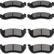SCITOO Ceramic Pads Full Set Front Rear Brakes Pad fit for 2006 2007 2008 2009 2010 Ford Explorer,2007-2010 Ford Explorer Sport Trac,2010 2011 2012 Ford Taurus,2006-2010 Mercury Mountaineer