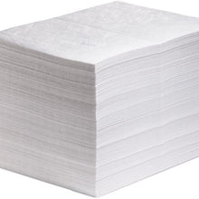 New Pig Oil Only Absorbent Mat Pad, Lightweight, 14 oz Absorbency, 20” L x 15” W, White (Bag of 200), MAT423