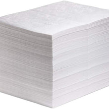 New Pig Oil Only Absorbent Mat Pad, Lightweight, 14 oz Absorbency, 20” L x 15” W, White (Bag of 200), MAT423