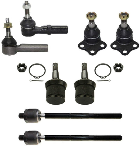 Detroit Axle - 4WD Front Ball Joints Tie Rods Kit Replacement for 2000-2003 Dodge Dakota Durango, Suspension Kit- 8pc Set