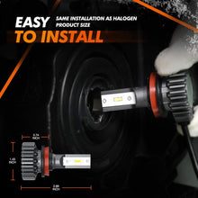 SEALIGHT H11 H9 H8 LED Headlight Bulbs Fanless 6000K White Low Beam H16 Fog lights CSP Chips Halogen Headlight Replacement 30W 5000Lumens