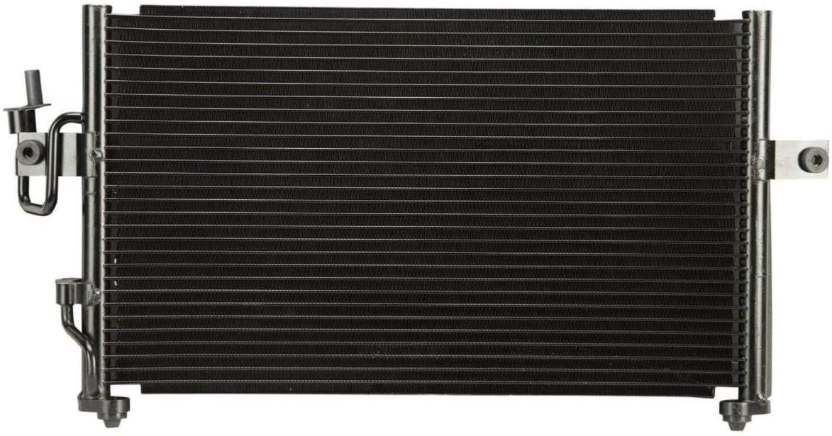 VioletLisa All Aluminum Air Condition Condenser 1 Row Compatible with 1995-1999 Accent 1.5L L4 Without Oil Cooler