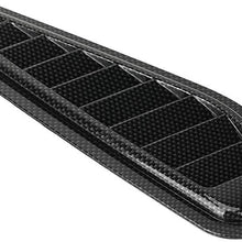 Air Flow Intake Cover, 2pcs Carbon Fiber Style Car Air Flow Intake Decorative Scoop Bonnet Vent Hood Cover Universal Air Flow Vent Protection Cover