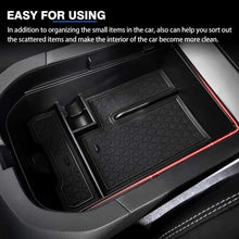 Powerty Center Console Organizer Storage Box Accessories for Toyota RAV4 (5th Gen.) XA50 2019 2020 2021 with Blue Mats and Black Mats