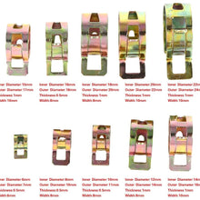 Senyar Hose Clamps Fastener,100 Pcs 10 Sizes Autos Spring Steel Clip Fuel Oil Water Hose Pipe Tube Clamp Fastener