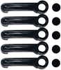MOEBULB 5x5 Plated 4 Door Pull Handle Cover & Tailgate Handle Cover for 2007-2017 Jeep Wrangler JK / 2008-2012 Jeep Liberty / 2007-2011 Dodge Nitro (Black)