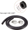 uxcell Fuel Line Hose Rubber 6mm I.D. 0.9M/3Ft Diesel Petrol Hose Engine Pipe Tubing with 2 Clamps