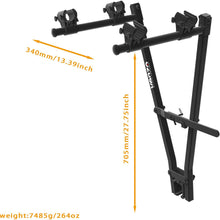 Venzo 2 Bicycle Bike Rack Tow Bar Hitch 2" Bar Clamp Mount Car Carrier