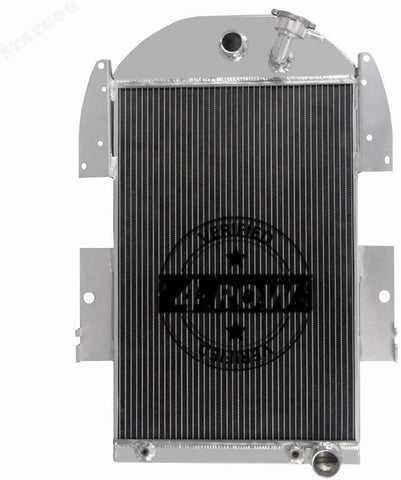 CoolingSky 62MM 4 Row Core Aluminum Radiator for 1934 1935 1936 Chevy Truck Pickup 6Cyl Engine