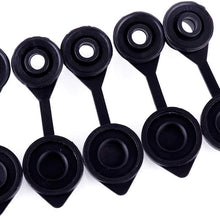 ORANDESIGNE 15PCS Gas Can Vent Cap Replacement Gas Container Breather Part Allow for Faster Flowing Fuel Fit Any Fuel Gas Water Diesel Can Black