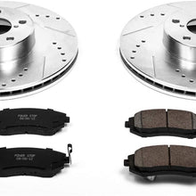 Power Stop K2373 Front Brake Kit with Drilled/Slotted Brake Rotors and Z23 Evolution Ceramic Brake Pads