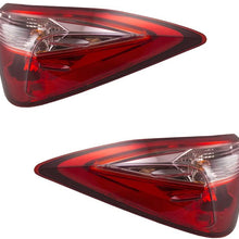 Brock Replacement Pair Set Taillights Red w/Clear Quarter Panel Mounted Lens Compatible with 17-19 Corolla 81560-02B00 81550-02B00