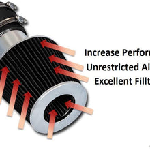 High Performance Parts Cold Air Intake Kit & Black Filter Combo Compatible for Honda 2012-2015 Civic L4 1.8L
