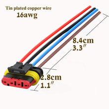 QOFOWIN Waterproof Connectors,4Pin Way Car Electrical Connector,with Wire 16 AWG Marine for Car,Truck,Boat,Motorcycle and Other Wire Connections. (4pin 5pcs)
