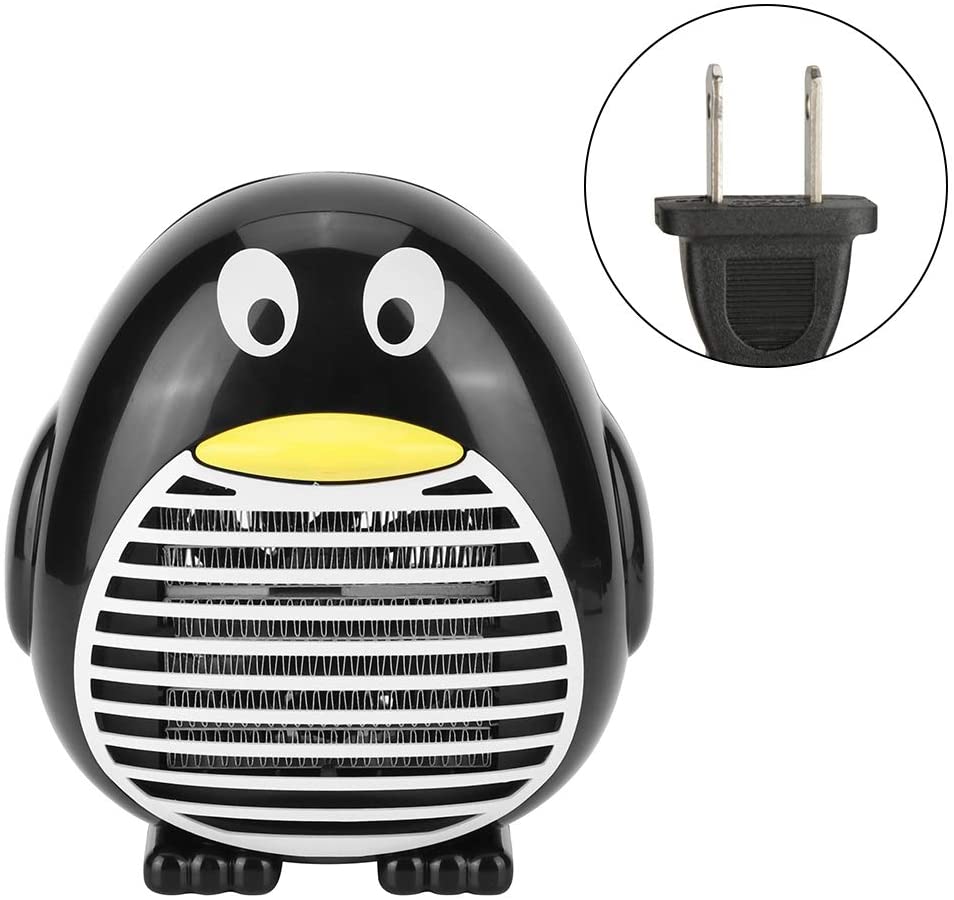 Mini Heater Fan, Household Electric Heater Portable Office Desktop Portable Heater Fan Mini Electric Fan Heater Warmer for Winter PTC Ceramic Heating (Black)