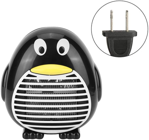 Mini Heater Fan, Household Electric Heater Portable Office Desktop Portable Heater Fan Mini Electric Fan Heater Warmer for Winter PTC Ceramic Heating (Black)