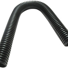 ay-autoparts 36" Chrome Stainless Steel Flexible Radiator Hose Kit w/ Polished Aluminum Dress Caps+1-3/4" ID Sleaves+1-1/4"&1-1/2" ID Reducers+Hose Clamps Universal Black