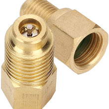 Air Conditioner Adapter,2pcs 1/4SAE-1/2ACME Adapter Connector Coupler for R134A Car Air Conditioner