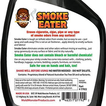 Smoke Eater - Breaks Down Smoke Odor at The Molecular Level - Eliminates Cigarette, Cigar or Pot Smoke On Clothes, in Cars, Boats, Homes, and Office - 22 oz Travel Spray Bottle (Black Glacier)