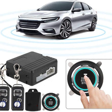 Senyar 12V Car Ignition Switch Engine Push Start Button Car Vibration Alarm System Ignition Push&Remote Control Kit Universa