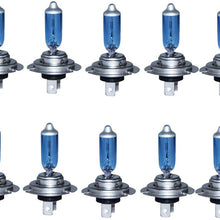 LEZEN H7 12V 100W Super White Car Halogen Bulb Xenon Filled Head (Pack of 10)
