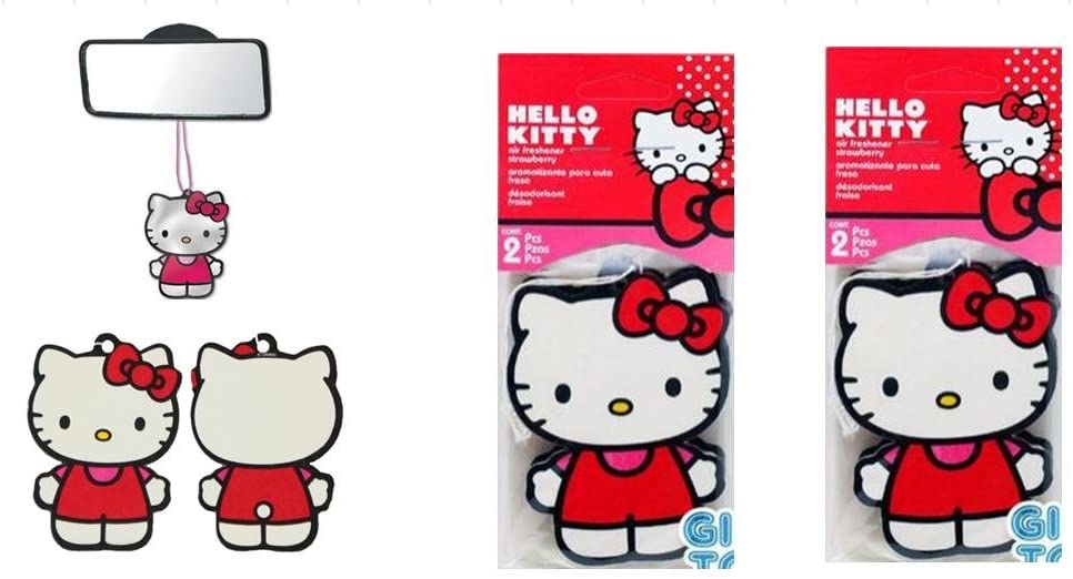 Hello Kitty Core Paper Air Freshener - Strawberry x 2 pack (4pc total)