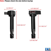 ENA Ignition Coil and Spark Plug Set of 4 Compatible with 2001-2005 Honda Civic 1.7L 2001-2005 Acura EL 1.7L L4 2007-2009 Acura MDX 3.7L V6 UF242