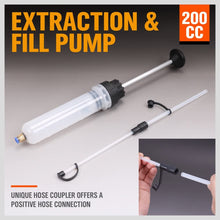 HORUSDY 200cc Fluid Extractor, Fluid Syringe Pump Manual Suction Vacuum Fuel Car Transfer (200cc New)