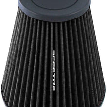 Spectre Universal Clamp-On Air Filter: High Performance, Washable Filter: Round Tapered; 2.5 in (64 mm) Flange ID; 8 in (203 mm) Height; 5.656 in (144 mm) Base; 3.156 in (80 mm) Top, SPE-HPR9609K