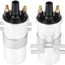 Car Engine Ignition Start Coil, 3 Ohm Non Ballast Ignition Coil for Lucas 12 Volt Applications DLB101