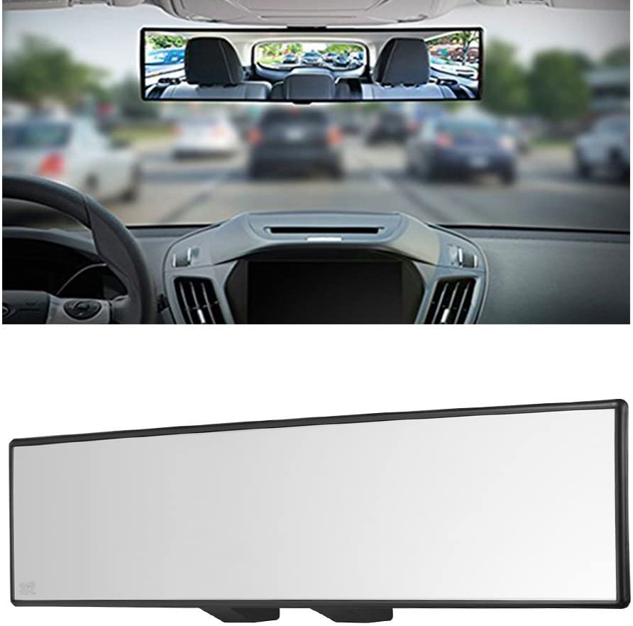 Yoolight Car Rearview Mirrors, Car Universal 12'' Interior Clip On Panoramic Rear View Mirror Wide Angle Rear View Mirror (12