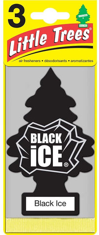 Little Trees U3S-32055 Air Freshner, Black Ice, 3 Count (Pack of 1)