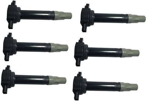 Ignition Coil Pack Set of 6 - Compatible with Dodge & Chrysler V6 2.5L 2.7L 3.5L Vehicles - Replaces 4606869AA - Fits Magnum, Charger, Nitro, Challenger, 300-2006, 2007, 2008, 2009, 2010