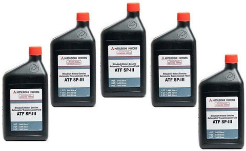 Genuine Mitsubishi Diaqueen SPIII SP3 Transmission Fluid - 5 Quarts - MZ320200 Lancer Diamante Eclipse Galant Endeaver Mirage Montero Montero Sport Outlander (2003 - 2006) Expo LRV 3000GT Pickup with Automatic Transmission