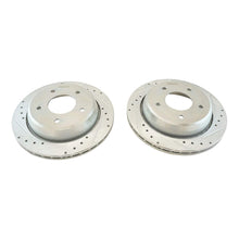 Rear Performance Drilled Slotted & Coated Disc Brake Rotor Pair for GM