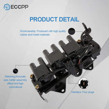 ECCPP Ignition Coil Pack Compatible for Hyundai Santa Fe GLS Sport Utility Hyundai Santa Fe Base 2001-2006 Replacement for UF425 2730137116